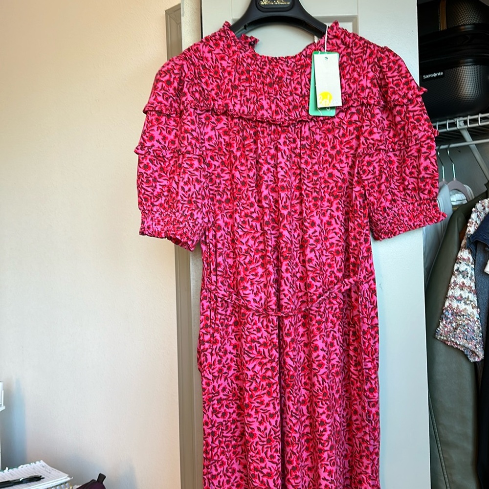NWT Boden ditsey floral pink dress jersey